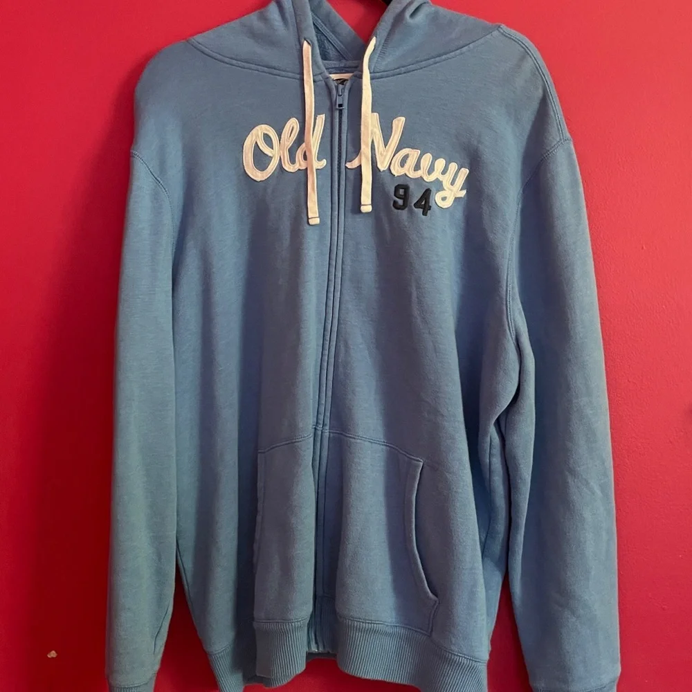 Old Navy Blue Drawstring Hoodie - Picture 1 of 6